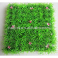 lindo tapete de grama artificial com flores para paisagismo, fabricado na China